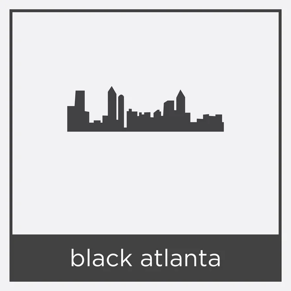 Черный значок Атланта изолирован на белом фоне — стоковый вектор