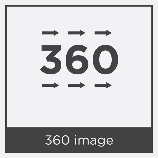 360-Bild-Symbol isoliert auf weißem Hintergrund — Stockvektor