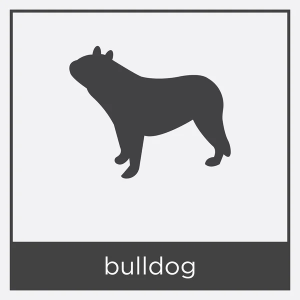 Beyaz arka plan üzerinde izole bulldog simgesi — Stok Vektör