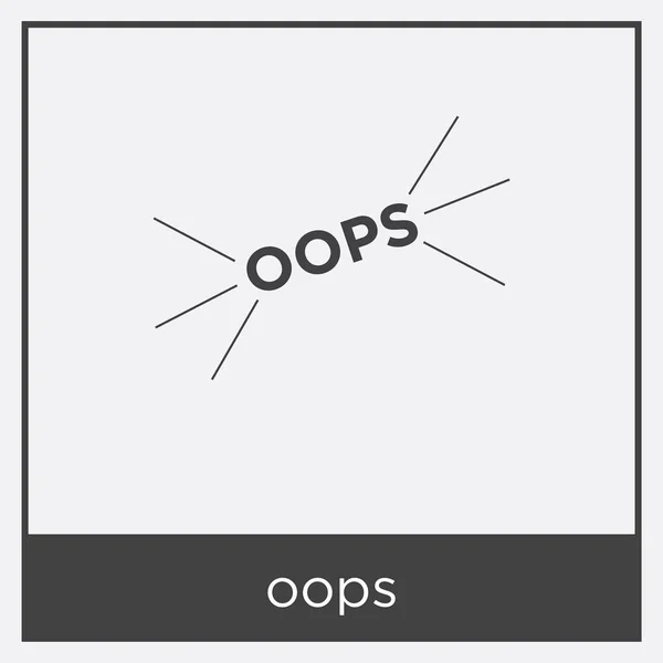 Oops icono aislado sobre fondo blanco — Vector de stock