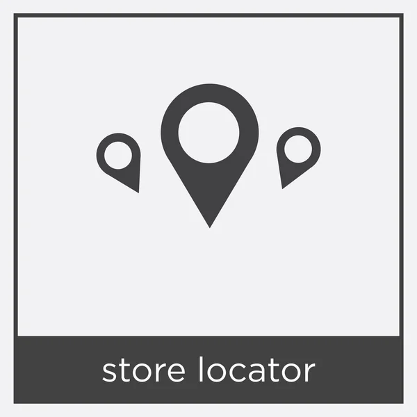 Ícone localizador de loja isolado no fundo branco —  Vetores de Stock