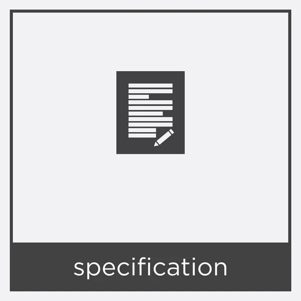 Specification icon isolated on white background — Stock Vector