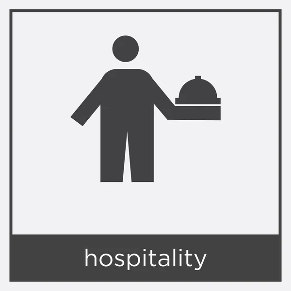 Icono de la hospitalidad aislado sobre fondo blanco — Vector de stock