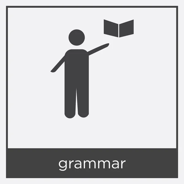 Grammatica pictogram geïsoleerd op witte achtergrond — Stockvector