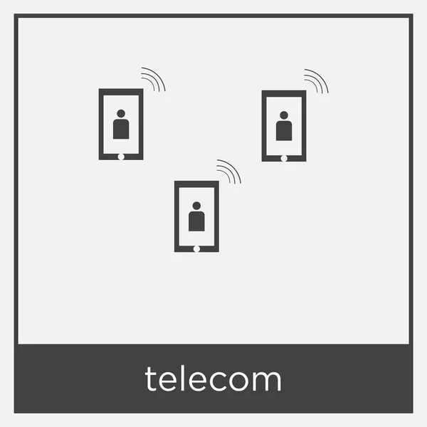 Beyaz arka plan üzerinde izole Telekom simgesi — Stok Vektör
