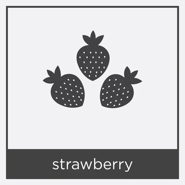 Icône fraise isolée sur fond blanc — Image vectorielle