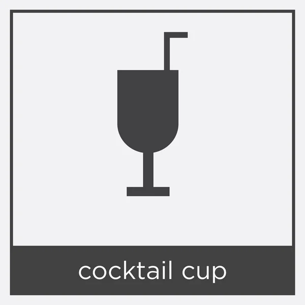 Cocktail cup icon isolated on white background — Stock Vector