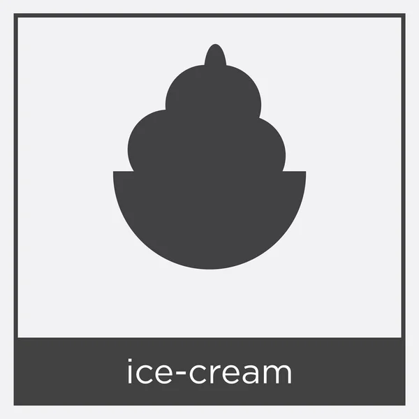 Ice-cream icon isolated on white background — Stock Vector