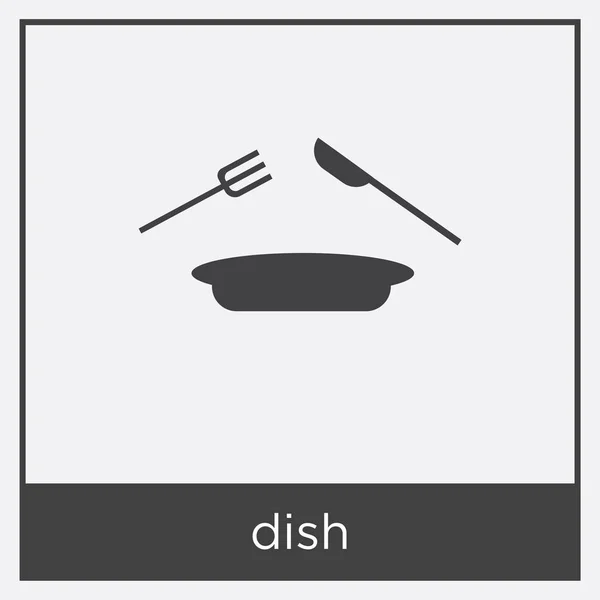 Dish icon isolated on white background — Stock Vector
