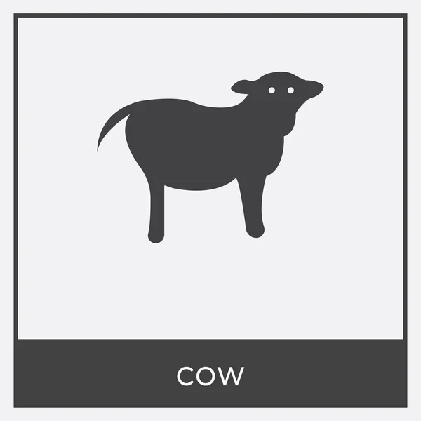 Иконка коровы на белом фоне — стоковый вектор