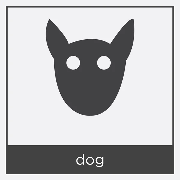 Hund ikonen isolerad på vit bakgrund — Stock vektor