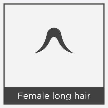 Beyaz arka plan üzerinde izole kadın uzun saç simgesi