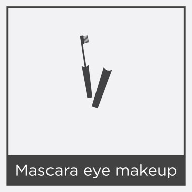 Beyaz arka plan üzerinde izole maskara göz makyaj simgesini