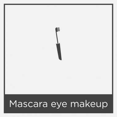 Beyaz arka plan üzerinde izole maskara göz makyaj simgesini