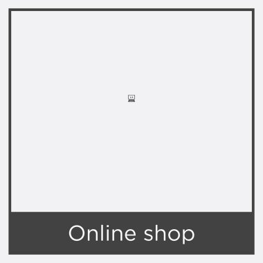 Beyaz arka plan üzerinde izole online alışveriş simgesi