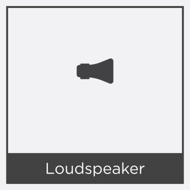 Hoparlör simgesi beyaz arkaplanda izole edildi