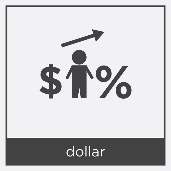 Dollar ikon isolerad på vit bakgrund — Stock vektor