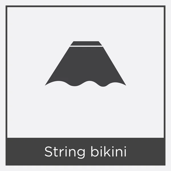 String bikiny ikona izolovaných na bílém pozadí — Stockový vektor