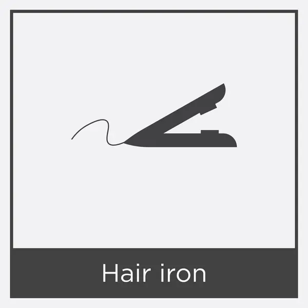 Beyaz arka plan üzerinde izole saç demir simgesi — Stok Vektör