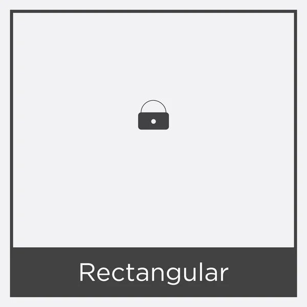 Rechthoekig pictogram geïsoleerd op witte achtergrond — Stockvector