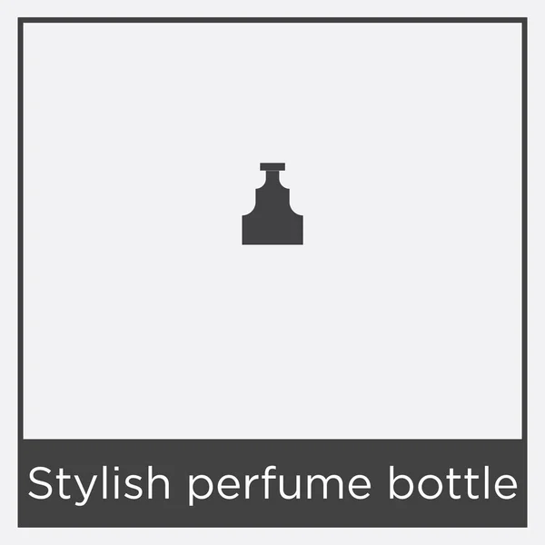 白い背景に分離されたスタイリッシュな香水ボトル アイコン — ストックベクタ