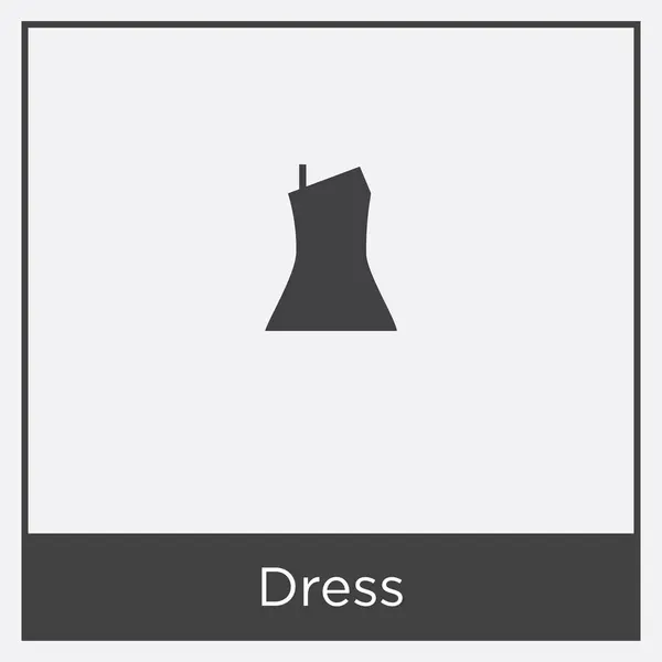 Icono de vestido aislado sobre fondo blanco — Vector de stock