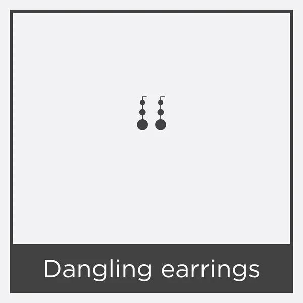 Brincos Dangling ícone isolado no fundo branco — Vetor de Stock