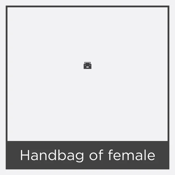 Bolsa de ícone feminino isolado no fundo branco — Vetor de Stock