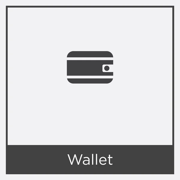 Ícone de carteira isolado no fundo branco — Vetor de Stock