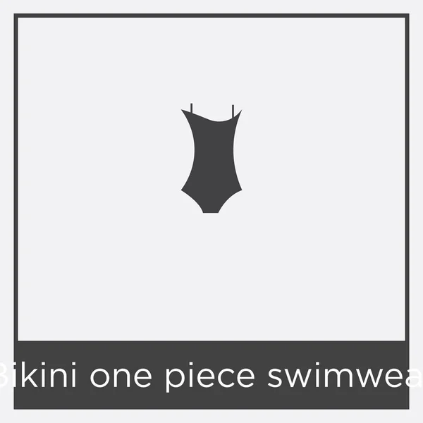 Bikini ett stycke badkläder ikonen isolerad på vit bakgrund — Stock vektor