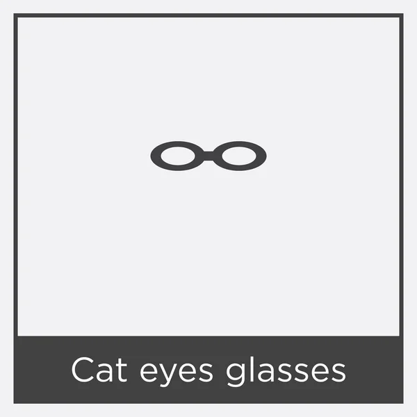 Gato ojos gafas icono aislado sobre fondo blanco — Vector de stock