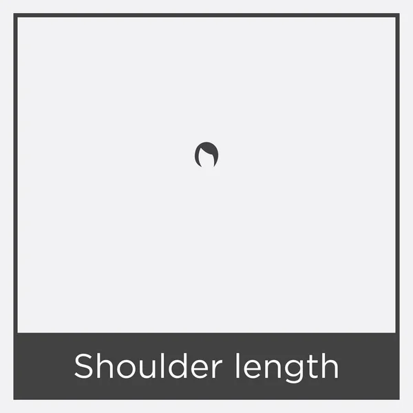 Beyaz arka plan üzerinde izole omuz uzunluk simgesi — Stok Vektör