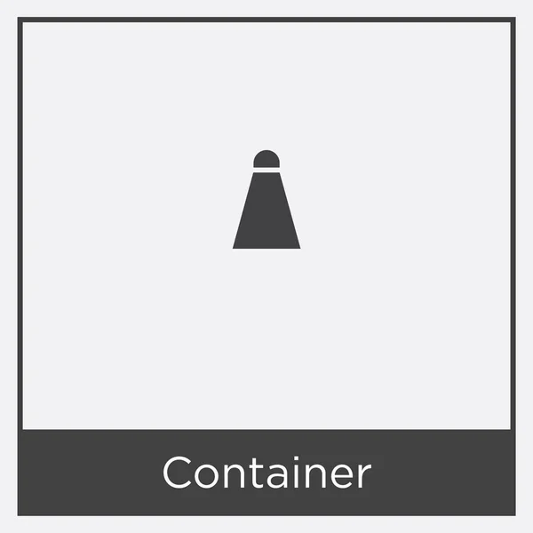 Container pictogram geïsoleerd op witte achtergrond — Stockvector
