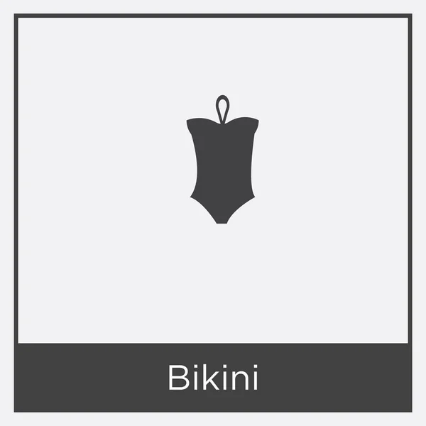 Icono de bikini aislado sobre fondo blanco — Archivo Imágenes Vectoriales