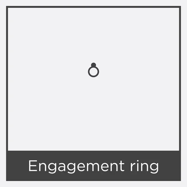 Ícone anel de noivado isolado no fundo branco — Vetor de Stock