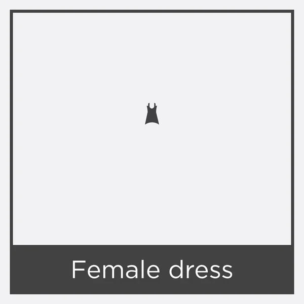 Icône robe féminine isolé sur fond blanc — Image vectorielle