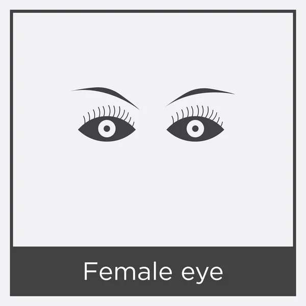 Female eye icon isolated on white background — Stock Vector