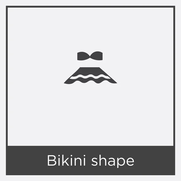 Icono de forma de bikini aislado sobre fondo blanco — Archivo Imágenes Vectoriales