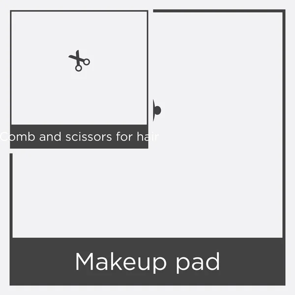 Make-up pad pictogram geïsoleerd op witte achtergrond — Stockvector