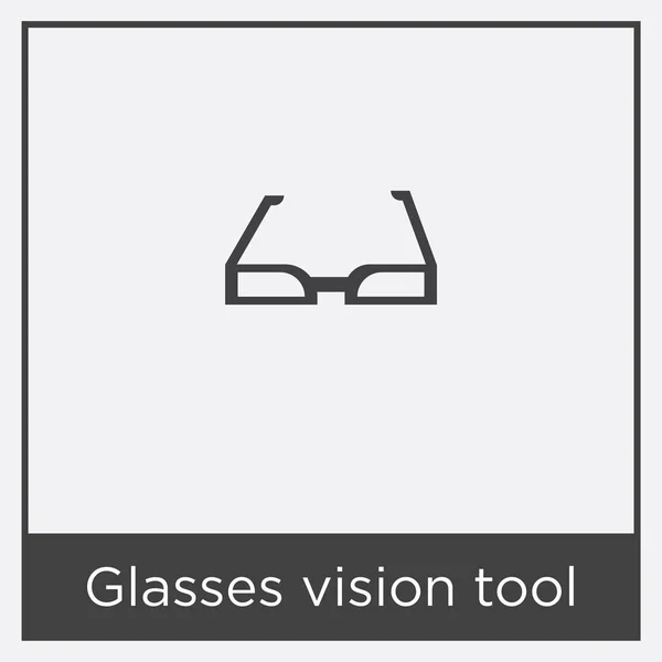 Icono de la herramienta de visión de gafas aislado sobre fondo blanco — Vector de stock