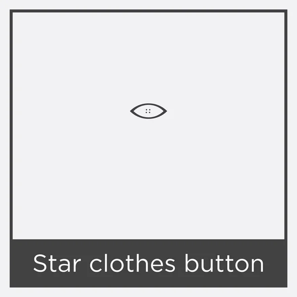 Beyaz arka plan üzerinde izole yıldız elbise düğme simgesi — Stok Vektör