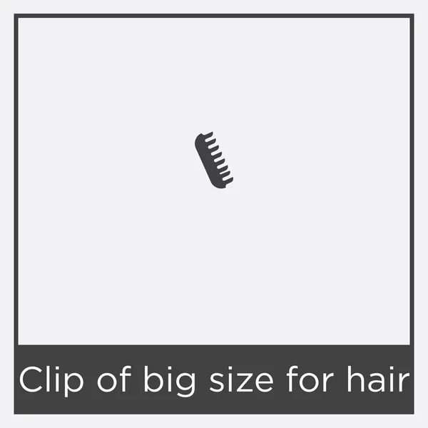 Clipe de tamanho grande para ícone de cabelo isolado no fundo branco — Vetor de Stock