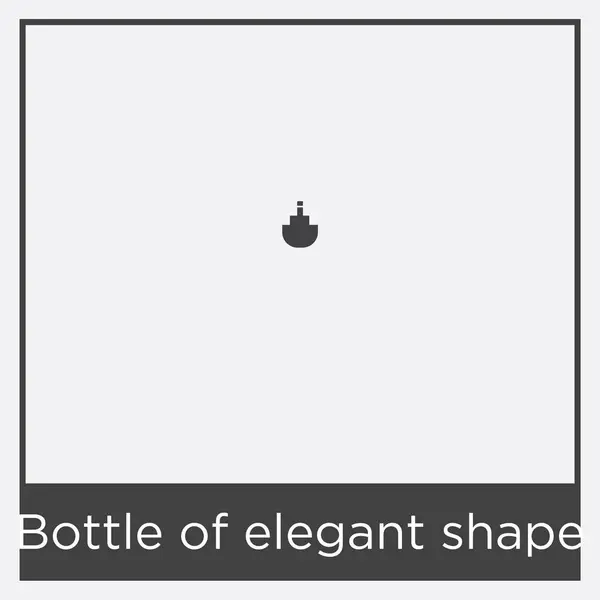 Botella de icono de forma elegante aislado sobre fondo blanco — Vector de stock