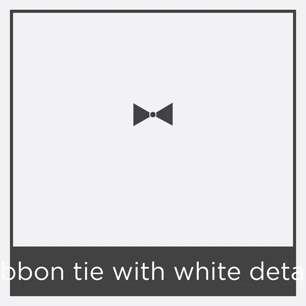 Lint stropdas met witte details pictogram geïsoleerd op witte achtergrond — Stockvector