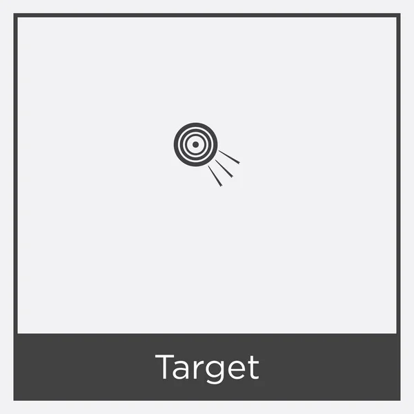 Doelwit pictogram geïsoleerd op witte achtergrond — Stockvector