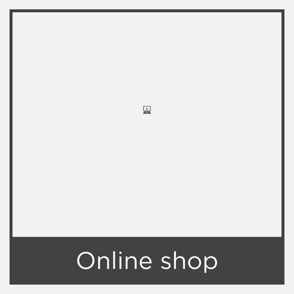 Icône boutique en ligne isolée sur fond blanc — Image vectorielle