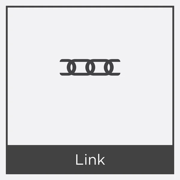 Link pictogram geïsoleerd op witte achtergrond — Stockvector