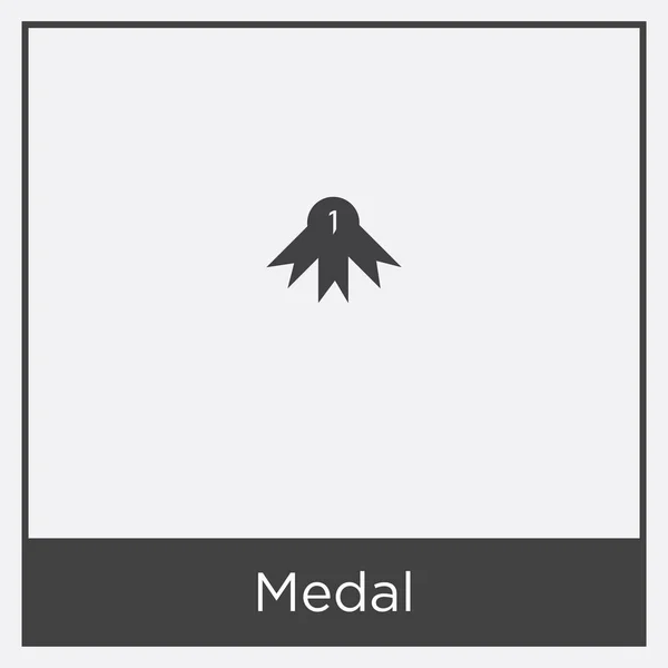 Ícone de medalha isolado no fundo branco — Vetor de Stock