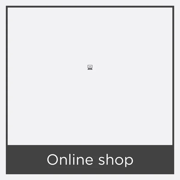Icône boutique en ligne isolée sur fond blanc — Image vectorielle