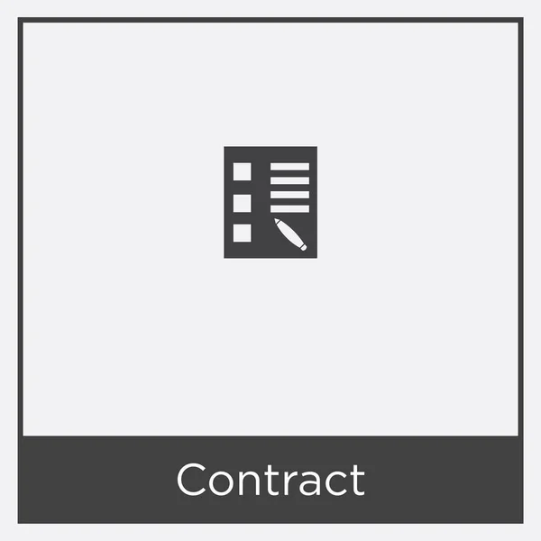 Contract icon isolated on white background — Stock Vector